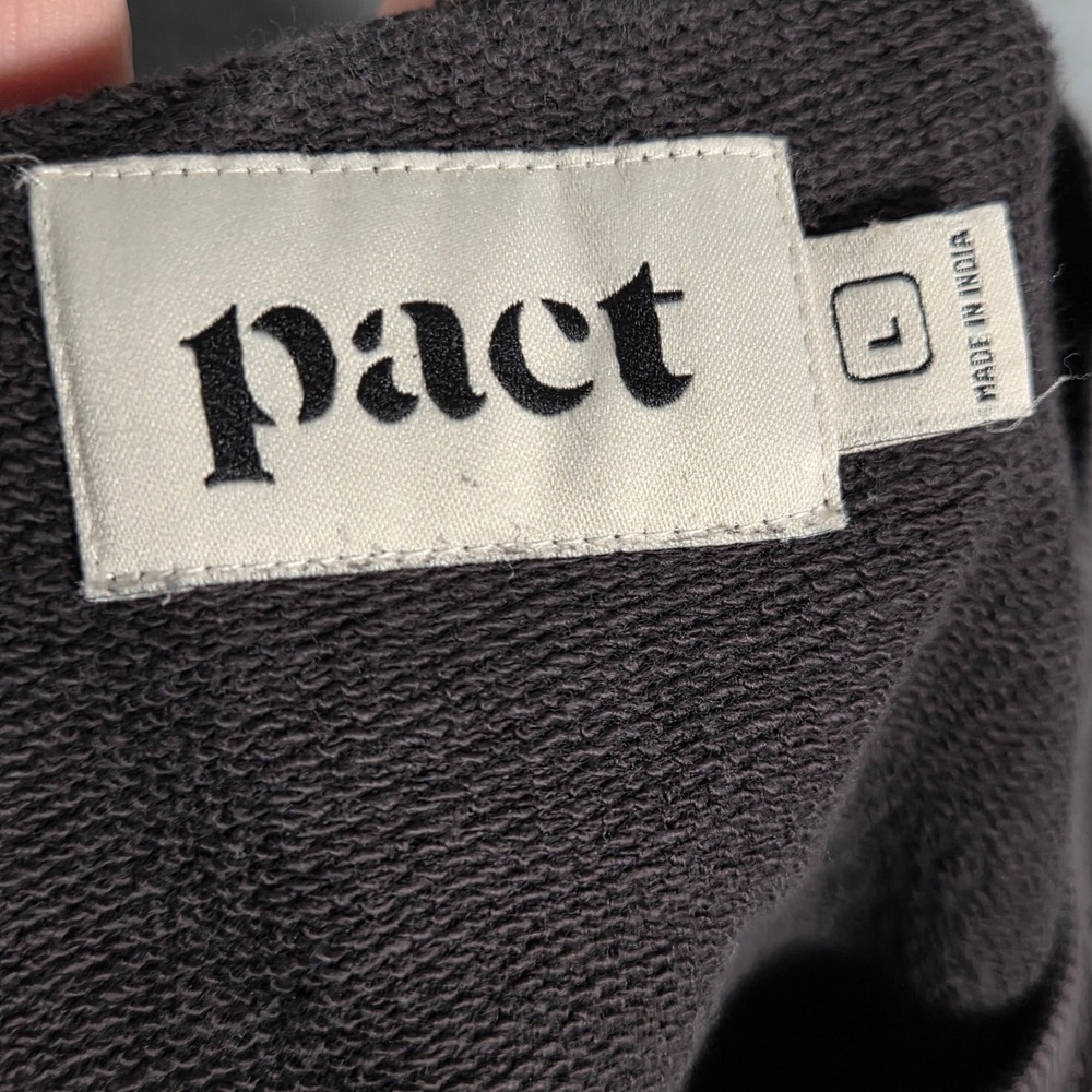 Pact Womens Large Sweatshirt Brown Raglan Organic Cotton Crewneck Pullover - Picture 5 of 8